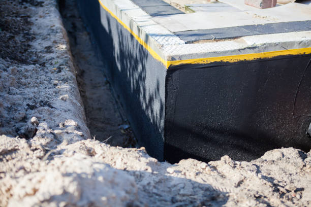 Residential Interior Drainage System installation at a Concord, AL home by SJ Waterproofing Pros